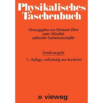 Physikalisches Taschenbuch [Paperback]