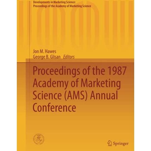 Proceedings of the 1987 Academy of Marketing Science (AMS) Annual Conference [Paperback]