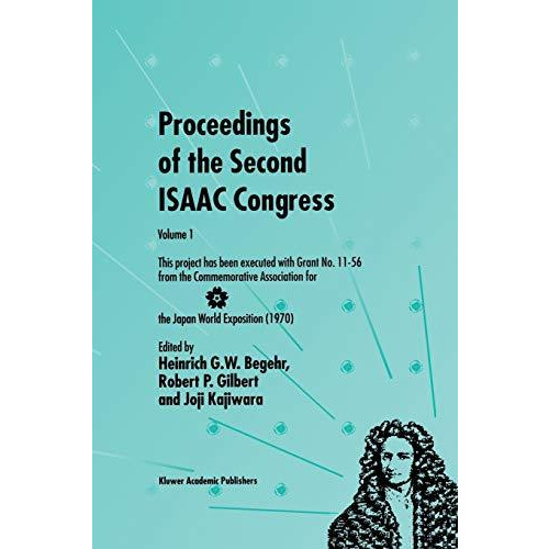 Proceedings of the Second ISAAC Congress: Volume 1: This project has been execut [Paperback]