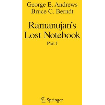 Ramanujan's Lost Notebook: Part I [Paperback]