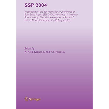 SSP 2004: Proceedings of the 8th International Conference on Solid State Physics [Paperback]