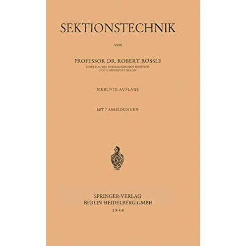 Sektionstechnik [Paperback]