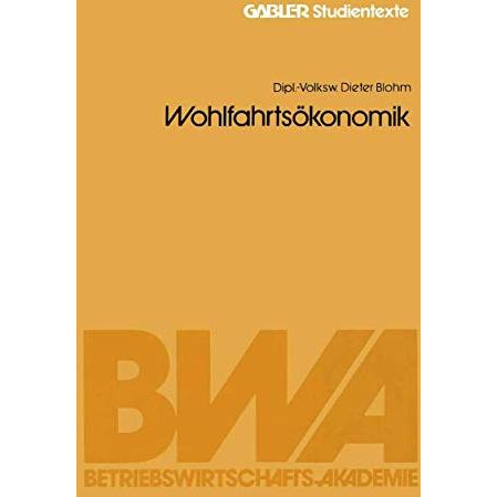 Wohlfahrts?konomik [Paperback]