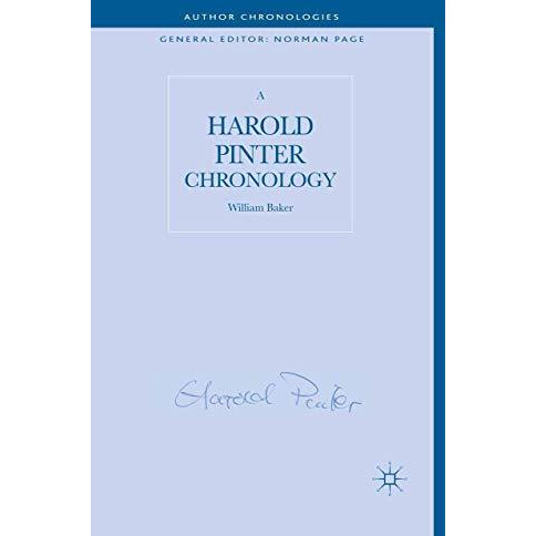 A Harold Pinter Chronology [Paperback]