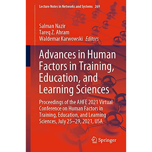 Advances in Human Factors in Training, Education, and Learning Sciences: Proceed [Paperback]