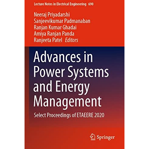 Advances in Power Systems and Energy Management: Select Proceedings of ETAEERE 2 [Paperback]