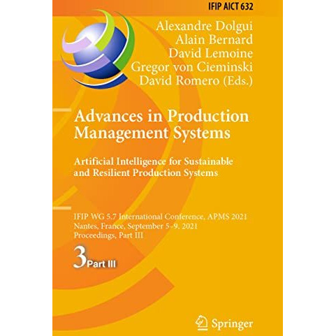 Advances in Production Management Systems. Artificial Intelligence for Sustainab [Paperback]