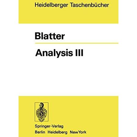 Analysis III [Paperback]