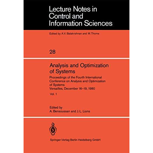 Analysis and Optimization of Systems: Proceedings of the Fourth International Co [Paperback]