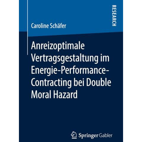 Anreizoptimale Vertragsgestaltung im Energie-Performance-Contracting bei Double  [Paperback]