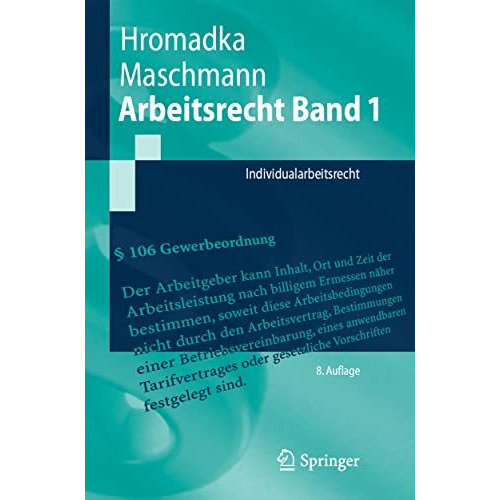 Arbeitsrecht Band 1: Individualarbeitsrecht [Paperback]