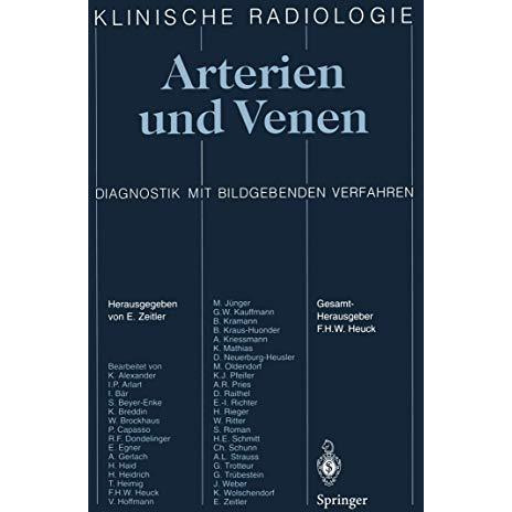 Arterien und Venen: Diagnostik mit bildgebenden Verfahren [Paperback]