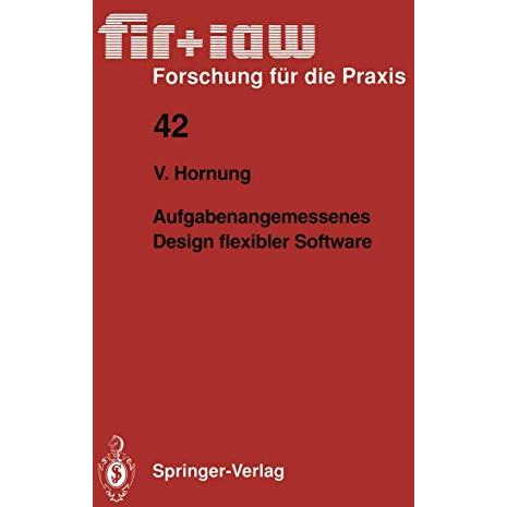 Aufgabenangemessenes Design flexibler Software [Paperback]