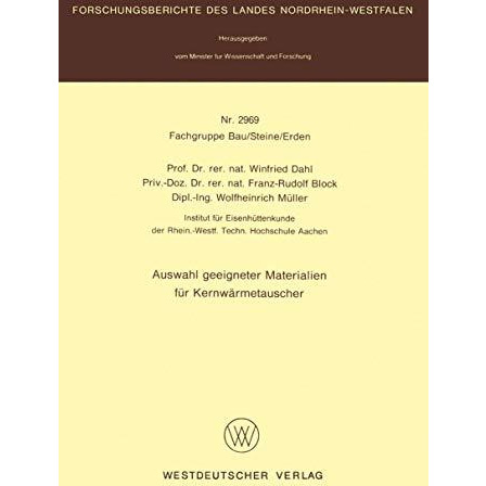 Auswahl geeigneter Materialien f?r Kernw?rmetauscher [Paperback]