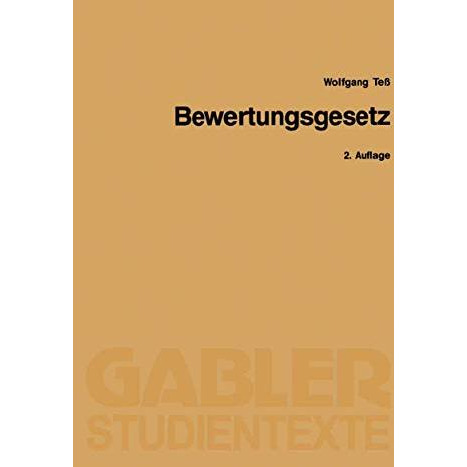 Bewertungsgesetz [Paperback]