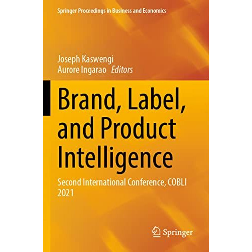 Brand, Label, and Product Intelligence: Second International Conference, COBLI 2 [Paperback]