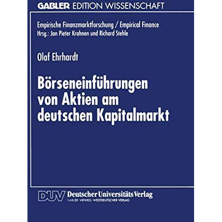 B?rseneinf?hrungen von Aktien am deutschen Kapitalmarkt [Paperback]