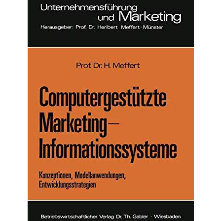 Computergest?tzte Marketing-Informationssysteme: Konzeptionen, Modellanwendungen [Paperback]