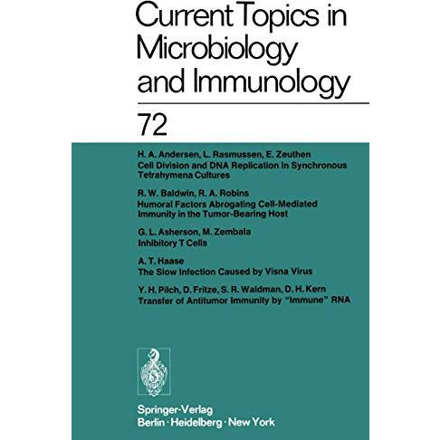 Current Topics in Microbiology and Immunology / Ergebnisse der Mikrobiologie und [Paperback]