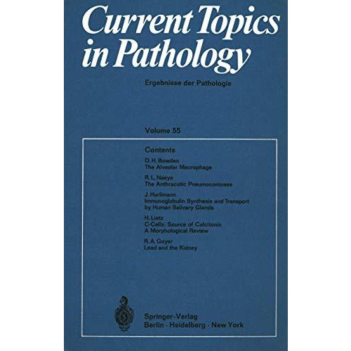 Current Topics in Pathology / Ergebnisse der Pathologie [Paperback]