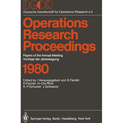 DGOR: Papers of the Annual Meeting/Vortr?ge der Jahrestagung [Paperback]