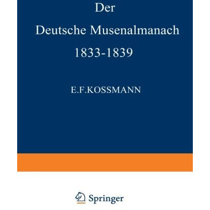 Der Deutsche Musenalmanach 18331839 [Paperback]