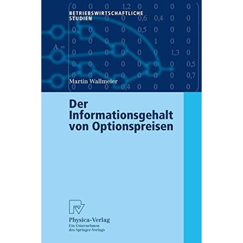 Der Informationsgehalt von Optionspreisen [Paperback]