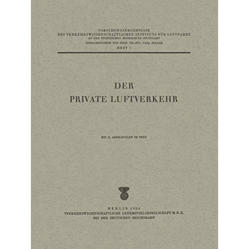 Der private Luftverkehr [Paperback]