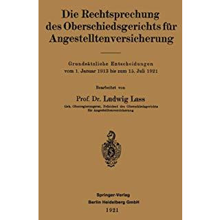 Die Rechtsprechung des Oberschiedsgerichts f?r Angestelltenversicherung [Paperback]