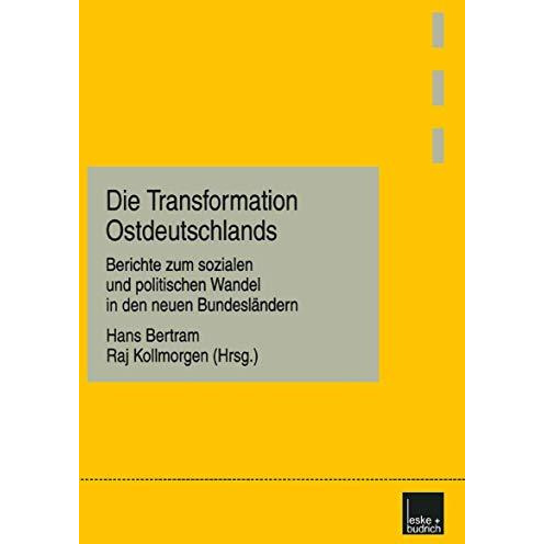 Die Transformation Ostdeutschlands: Berichte zum sozialen und politischen Wandel [Paperback]