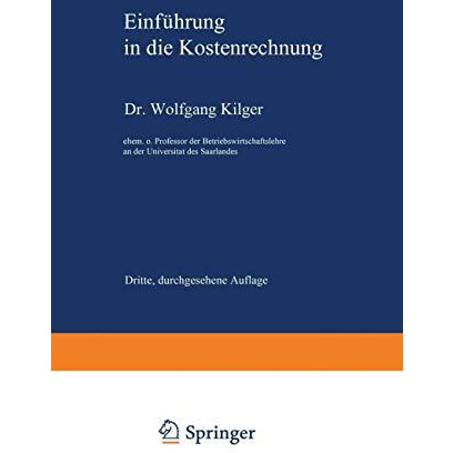 Einf?hrung in die Kostenrechnung [Paperback]