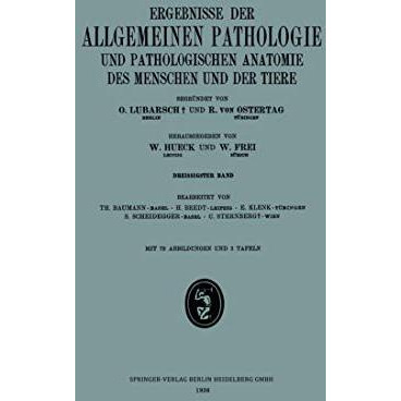 Ergebnisse der Allgemeinen Pathologie und Pathologischen Anatomie des Menschen u [Paperback]