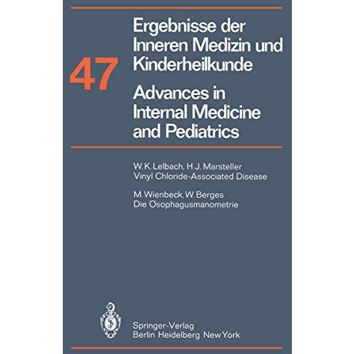 Ergebnisse der Inneren Medizin und Kinderheilkunde / Advances in Internal Medici [Paperback]