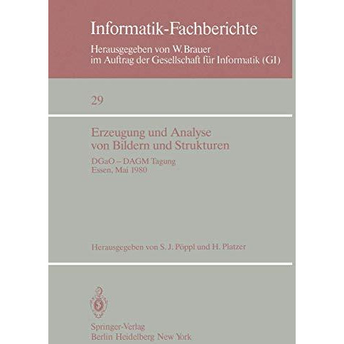 Erzeugung und Analyse von Bildern und Strukturen: DGaO  DAGM Tagung Essen, 27.  [Paperback]