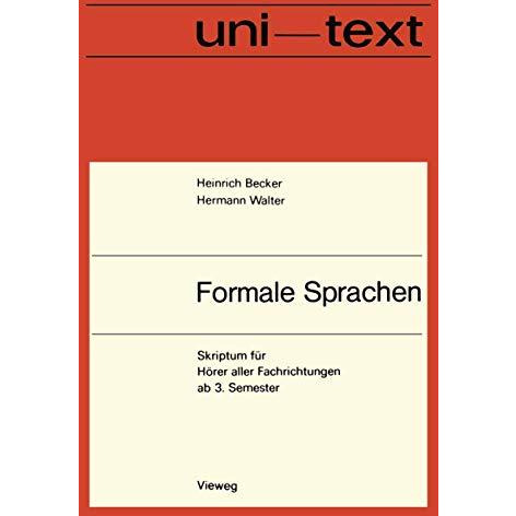 Formale Sprachen: Eine Einf?hrung [Paperback]