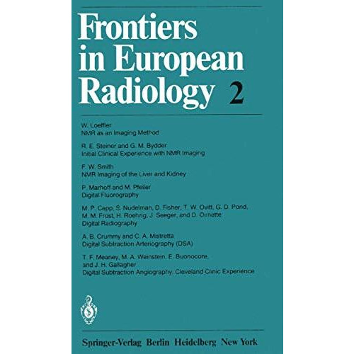 Frontiers in European Radiology [Paperback]