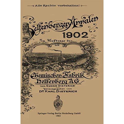 Helfenberger Annalen 1902 [Paperback]