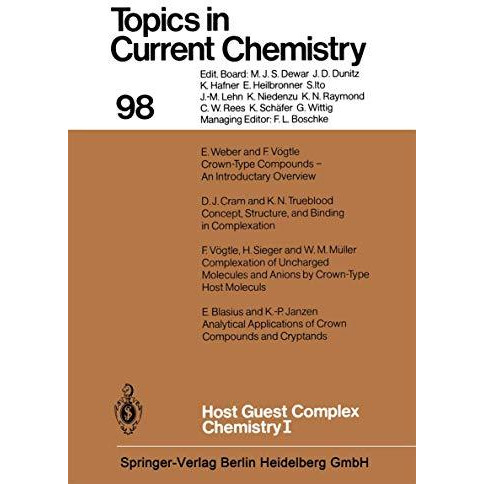 Host Guest Complex Chemistry I [Paperback]