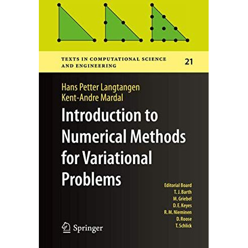 Introduction to Numerical Methods for Variational Problems [Hardcover]