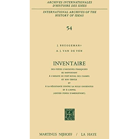 Inventaire des pi?ces d'archives fran?aises se rapportant ? l'Abbaye de Port-Roy [Hardcover]