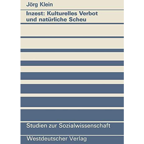 Inzest: Kulturelles Verbot und nat?rliche Scheu [Paperback]