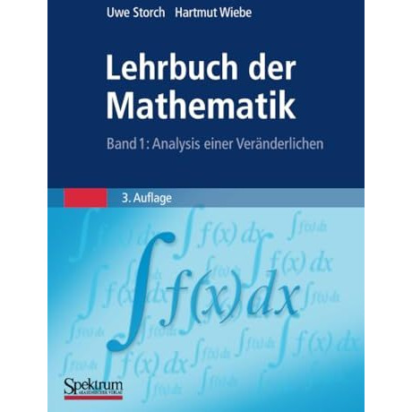 Lehrbuch der Mathematik, Band 1: Analysis einer Ver?nderlichen [Paperback]