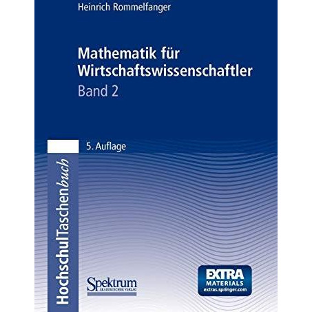 Mathematik f?r Wirtschaftswissenschaftler II [Paperback]