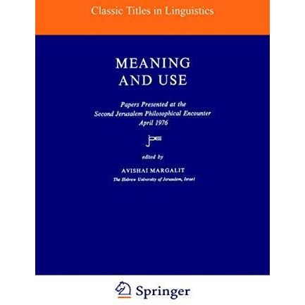 Meaning and Use [Paperback]