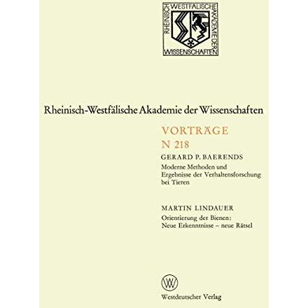 Moderne Methoden und Ergebnisse der Verhaltensforschung bei Tieren. Orientierung [Paperback]