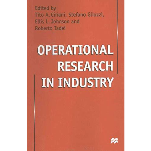 Operational Research in Industry [Hardcover]