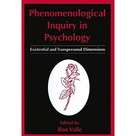 Phenomenological Inquiry in Psychology: Existential and Transpersonal Dimensions [Paperback]