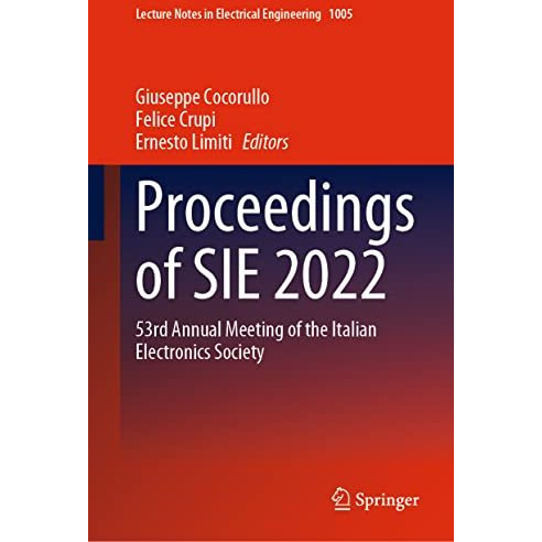 Proceedings of SIE 2022: 53rd Annual Meeting of the Italian Electronics Society [Hardcover]