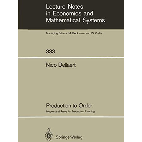 Production to Order: Models and Rules for Production Planning [Paperback]