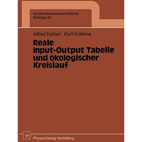 Reale Input-Output Tabelle und ?kologischer Kreislauf [Paperback]